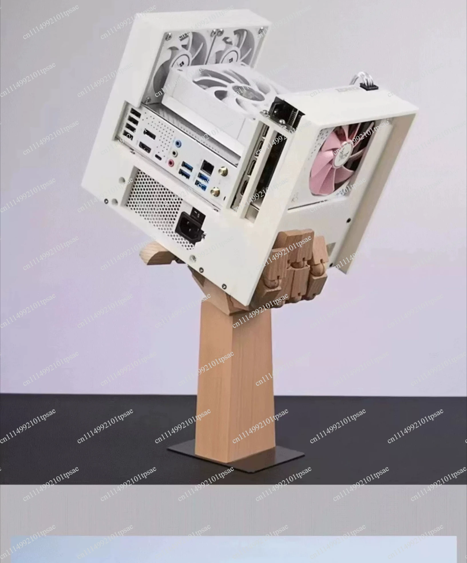 3D Printed ITX Case 17x17/17x19cm Mini PC Case Open Frame Transparent Desktop Computer Case SFX PSU