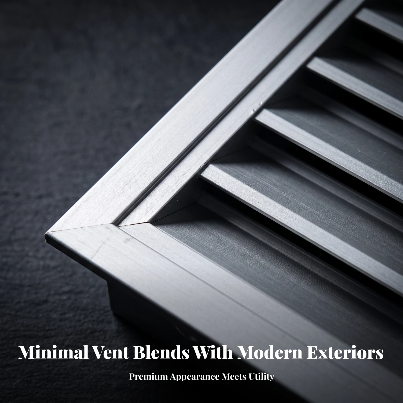 Louvered Ventilation Grille Weather-Resistant Aluminum Vent Cover Wall Ventilation Grille Heavy Duty Louvered Vent Slim