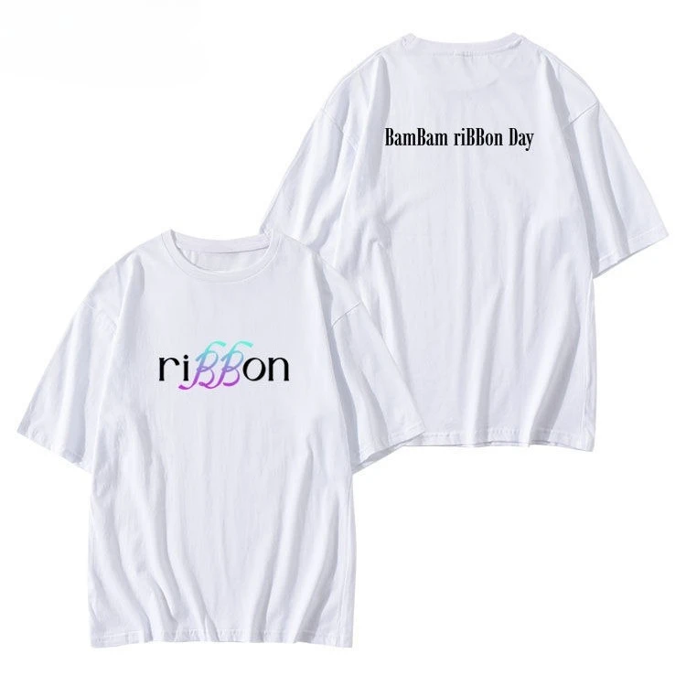 

T7 Combination BAMBAM Album RiBBon Peripheral Card Men's Pass Printing Singing Clothes with The Same Short-sleeved T-shirt Loose