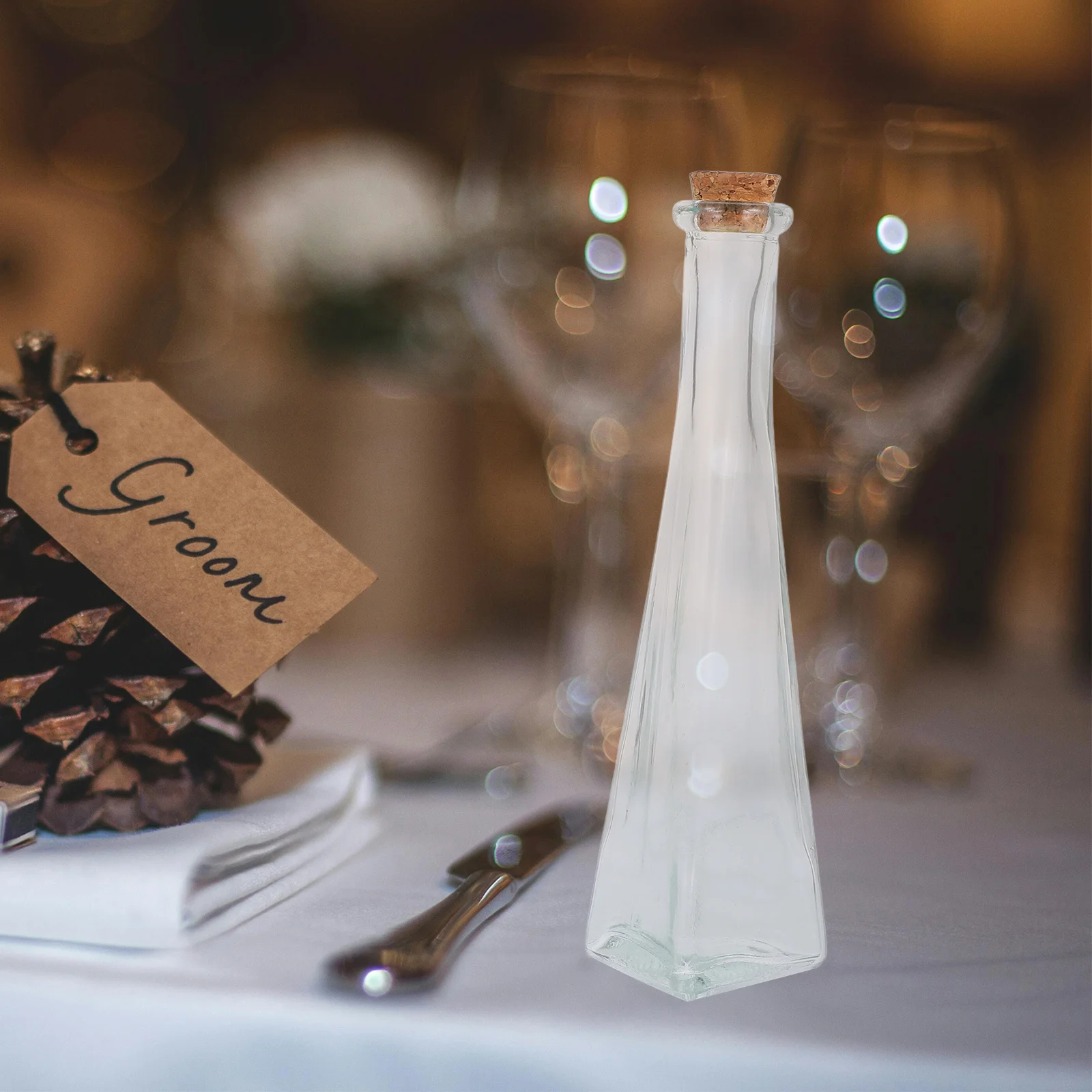 

3 Pcs Corked Glass Apothecary Bottles Containers with Corks Bridal Shower Favors