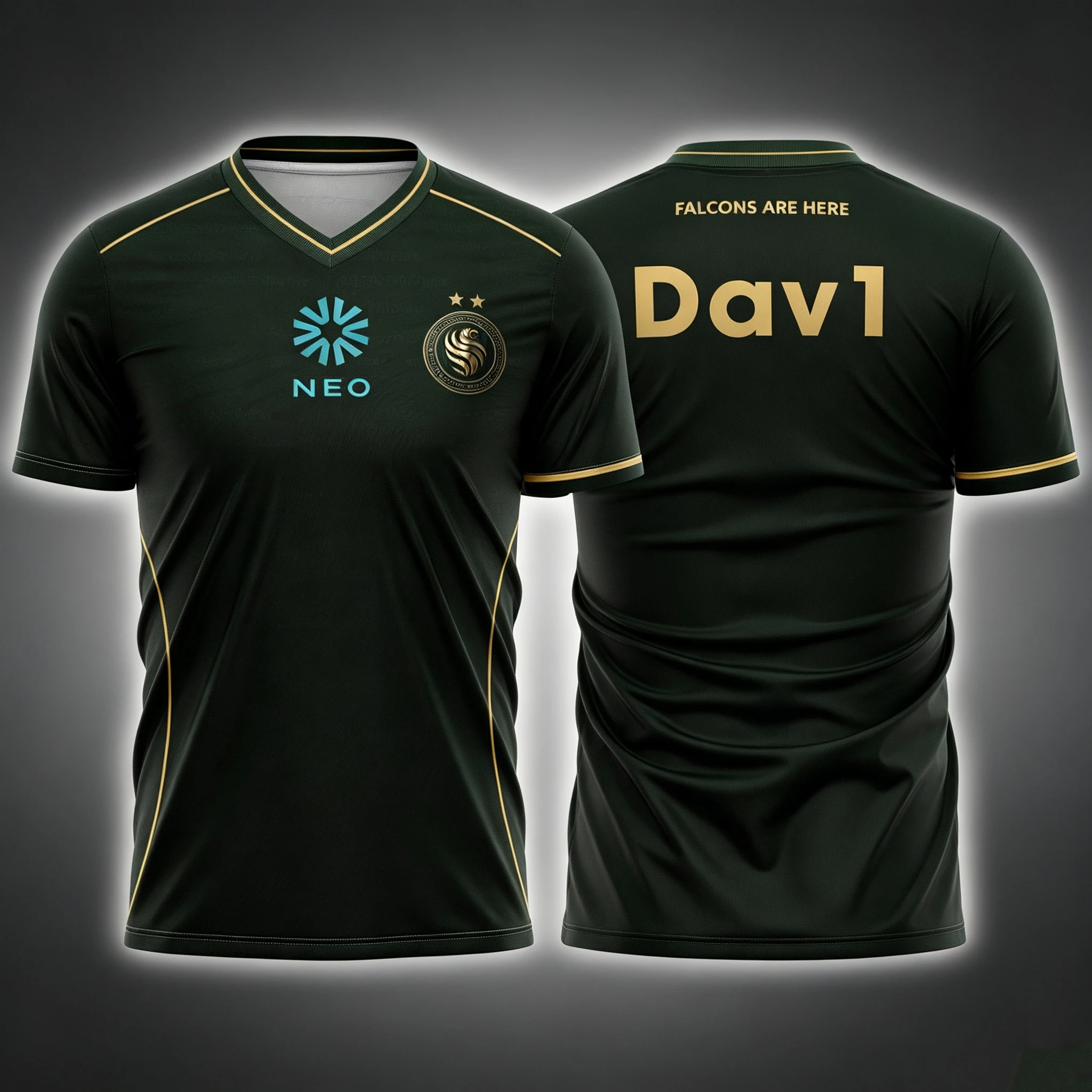 Team Falcons 2026 Trainingsanzug CS2 E-Sport Karrigan Fan-Trikot Neue Spiel-Anpassung ID Familien-Partnerlook 3D T-Shirt – Detail 5