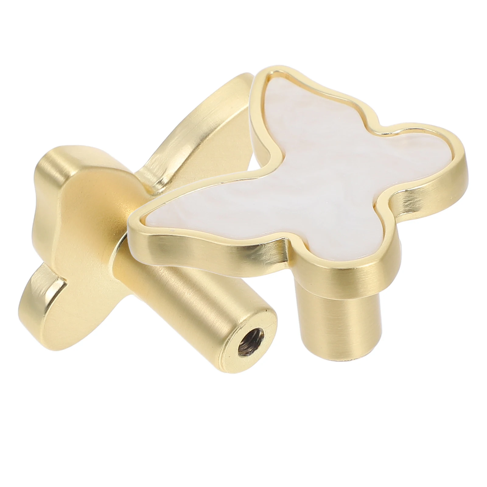 

2pcs Single Hole Butterfly Handle Zinc Alloy Drawer Knob Smooth Finish Minimalist Cabinet Pull For Kitchen Bathroom Bedroom