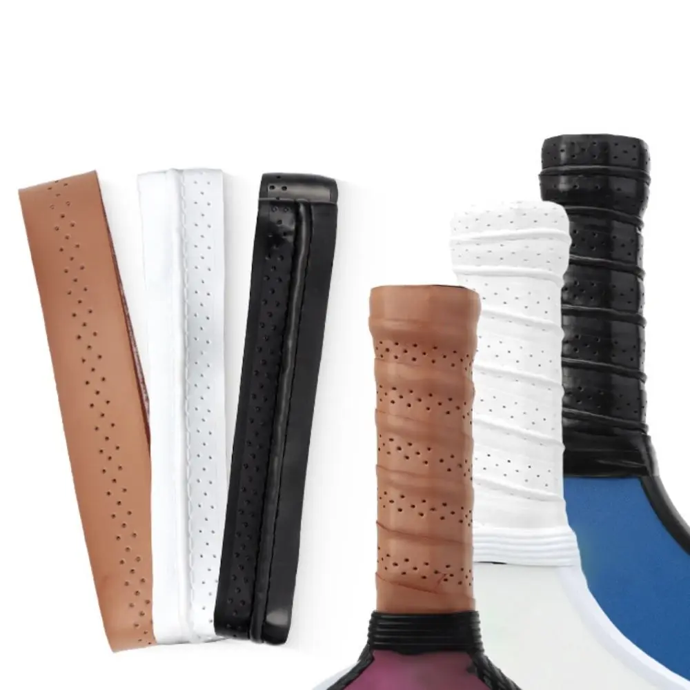 

Raised Ridge Pickleball Grip Tape Sweat Absorbent Universal Cozy Overgrip Wrap Enhanced Traction PU Leather Paddle Grip Cover