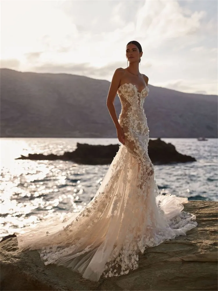 

Vestidos De Novia Curvy Mermaid Wedding Dress Lace Alta Costura Beach Trouwjurk Noiva Casamento Brautkleid Hochzeit 2025 Dresses