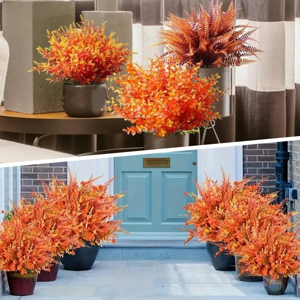 زهور صناعية متينة مقاومة للأشعة فوق البنفسجية، زهور صناعية معلقة في الهواء الطلق، نافذة مزهرية للحديقة في الشرفة للمنزل من الأمام #2