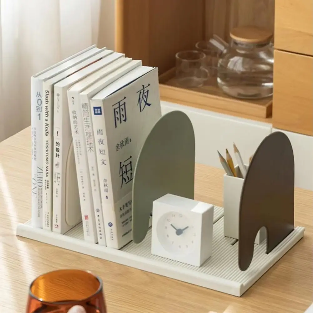 

Convenient Non-Skid Adjustable Bookends Detachable Stable Base Simple Book Holder Reusable Sturdy Book Storage Rack Table