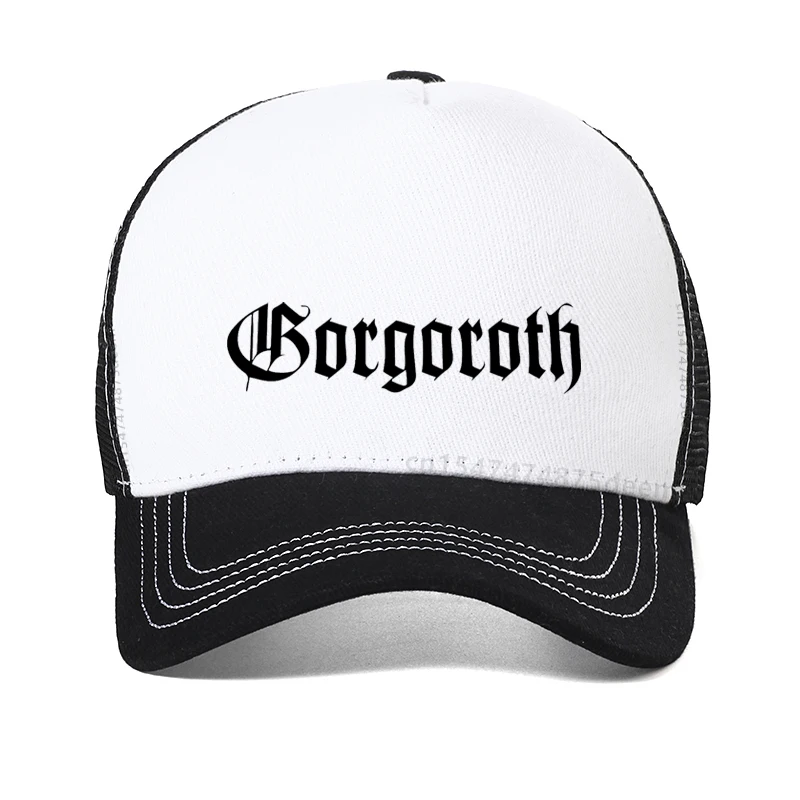 

GORGOROTH Men Rock Band baseball cap Thrash Black DEATH HEAVY METAL punk Rap singer hip hop cap cool Mesh breathable hat