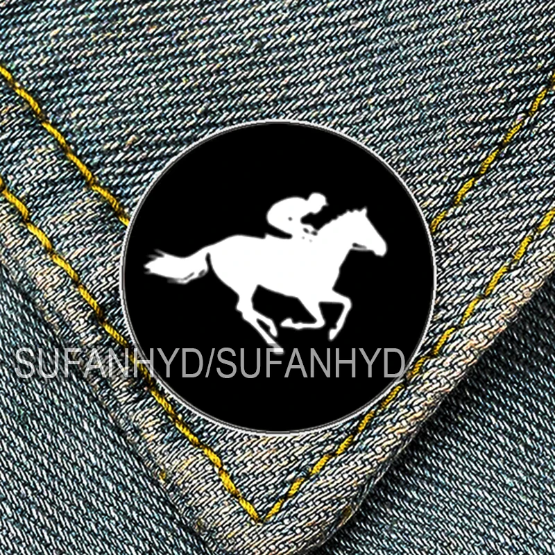 بروش سباق الخيل من الفولاذ المقاوم للصدأ ، جودة عالية ، مجوهرات عصرية ، شارة الحصان ، دبوس طوق الحيوان ، الموضة #6