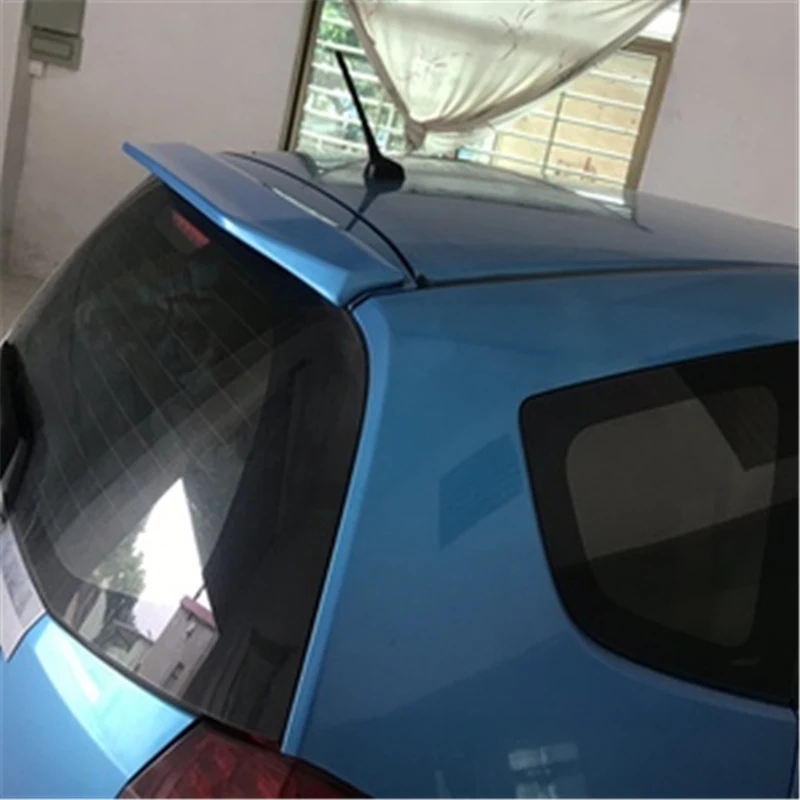 For Honda JAZZ Spoiler 2008 - 2013 Fit Rear Wing Spoiler JAZZ ABS Material Car Roof Spoiler Automobile Decoration with colour