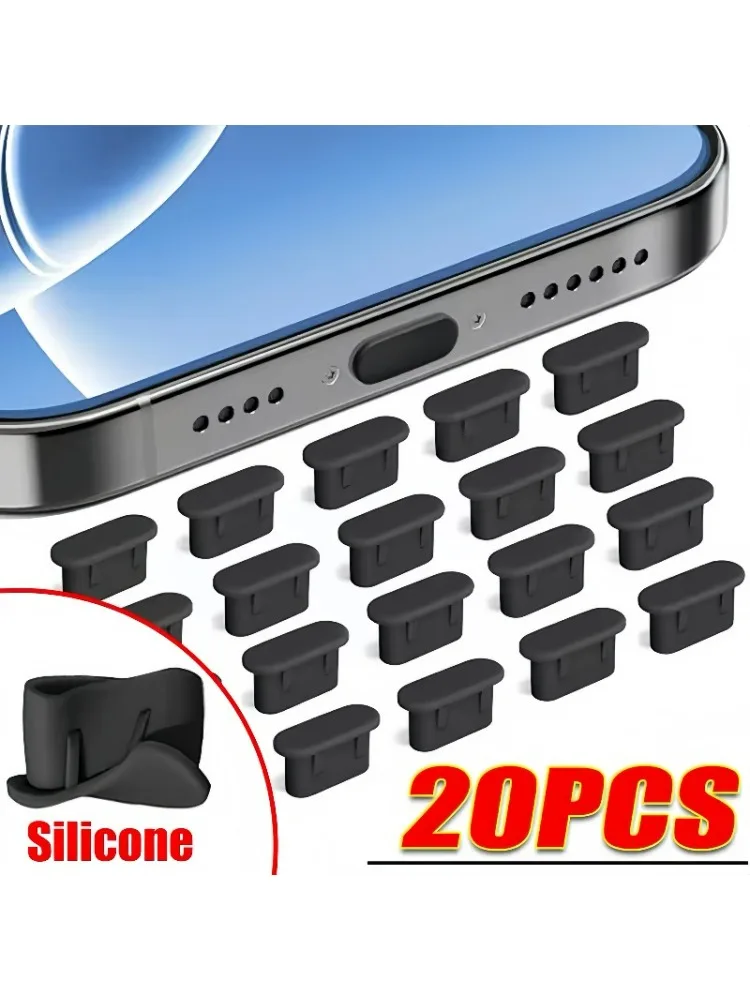 Bouchon Anti-poussière en Silicone de Type C, pour Smartphone, tablette, Port de chargement USB C, protecteur, accessoires de téléphone, prises USB C