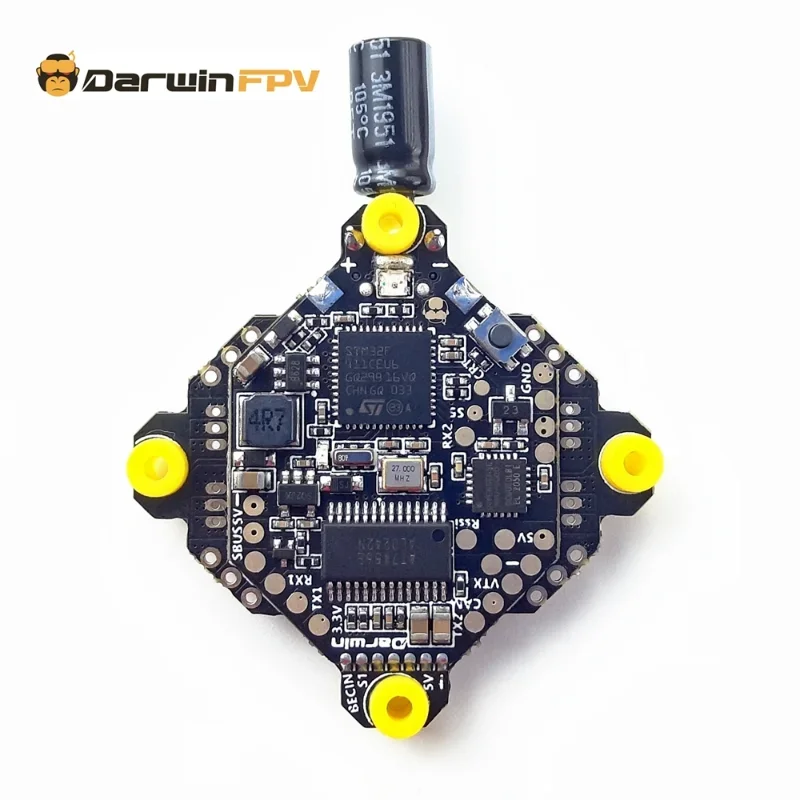 DarwinFPV F411 AIO Flight Controller Whoop Blheli_S Betaflight F4 15A OSD BEC BL_S 1-3S 4In1 ESC for RC Drone FPV Racing - image 1 of 5