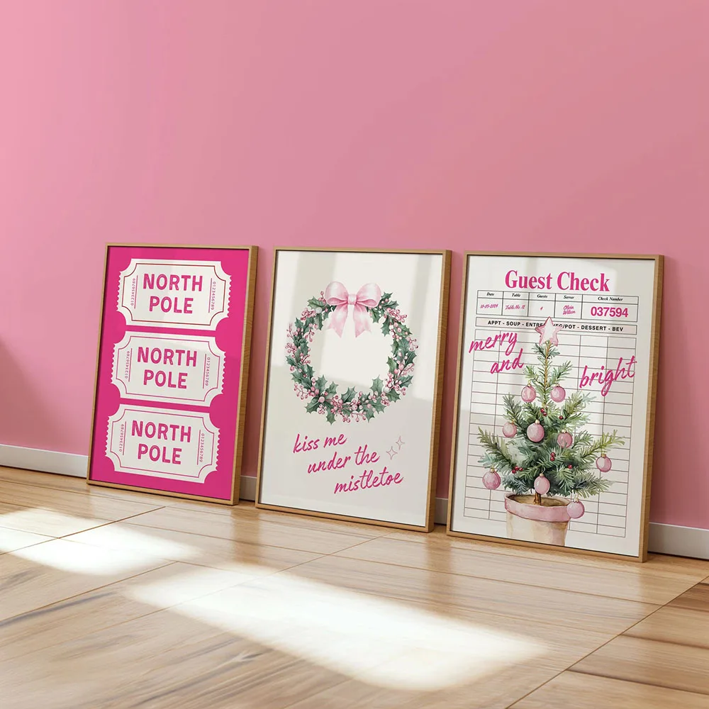 Classic Christmas Prints Poster Wall Art Christmas Room Decor Xmas Party Holiday Decor Printable Canvas Painting Gift Poster