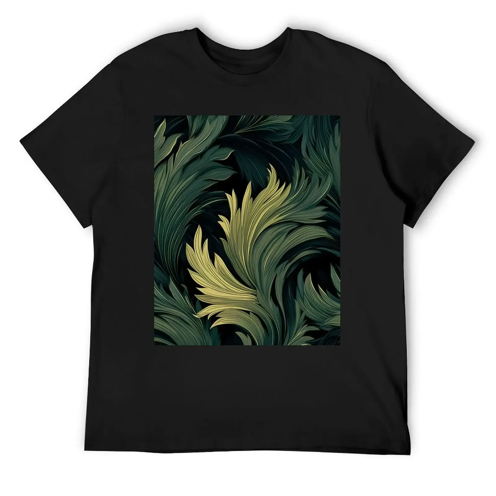 

Luxurious Fern Leaves Pattern T-Shirt designer shirts custom t shirt essential t shirt tees sweat shirts, men