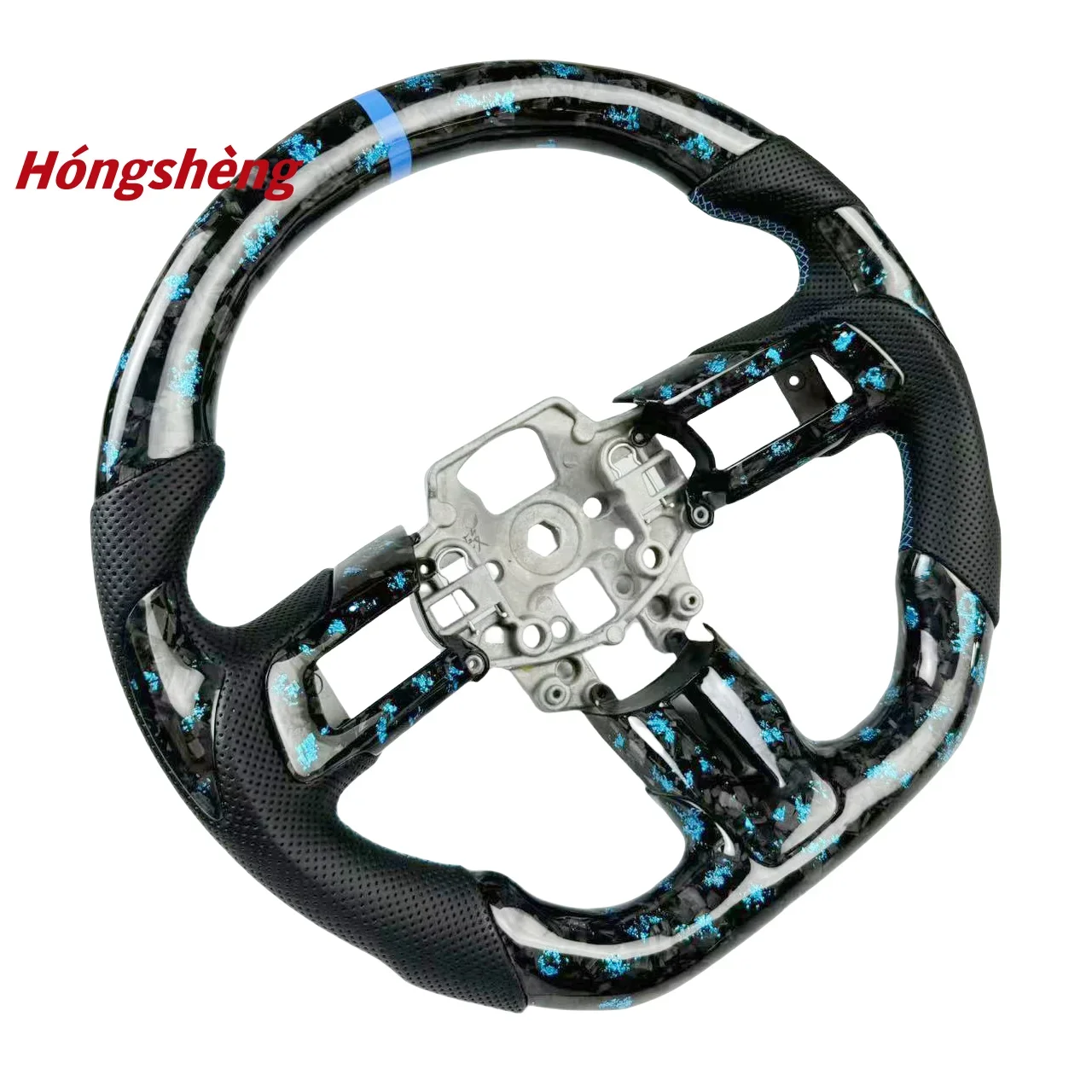 Hot-Selling 2015-2023 Ford Mustang GT Shelby Forged Carbon Fiber D-Shape Steering Wheel With Sports Leather Design