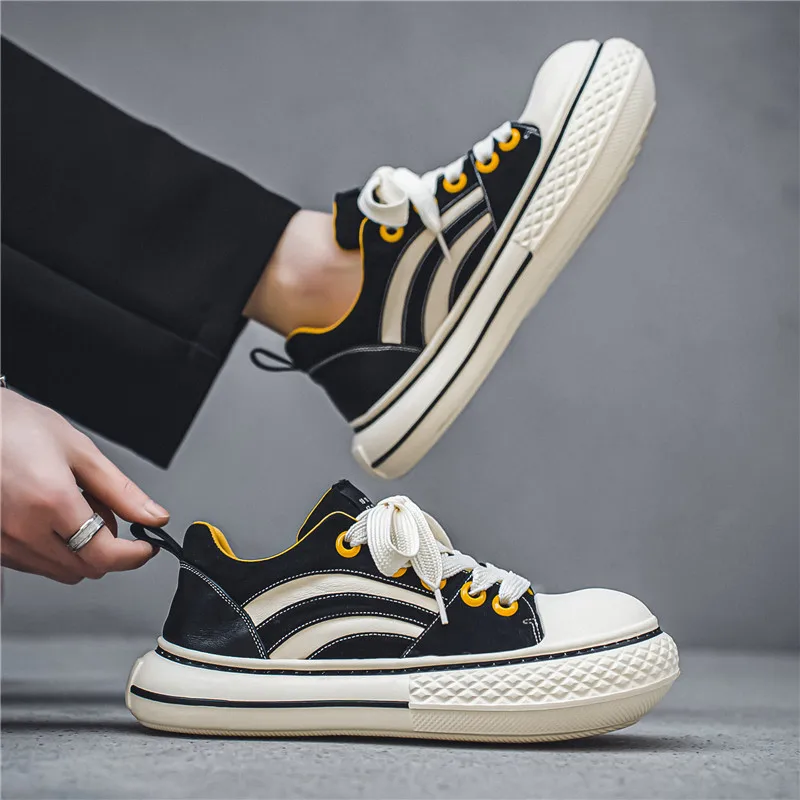 

2024, новые летние туфли на толстой подошве с приподнятой головой и большой головкой, универсальная повседневная обувь, модная спортивная обувь с круглой головкой