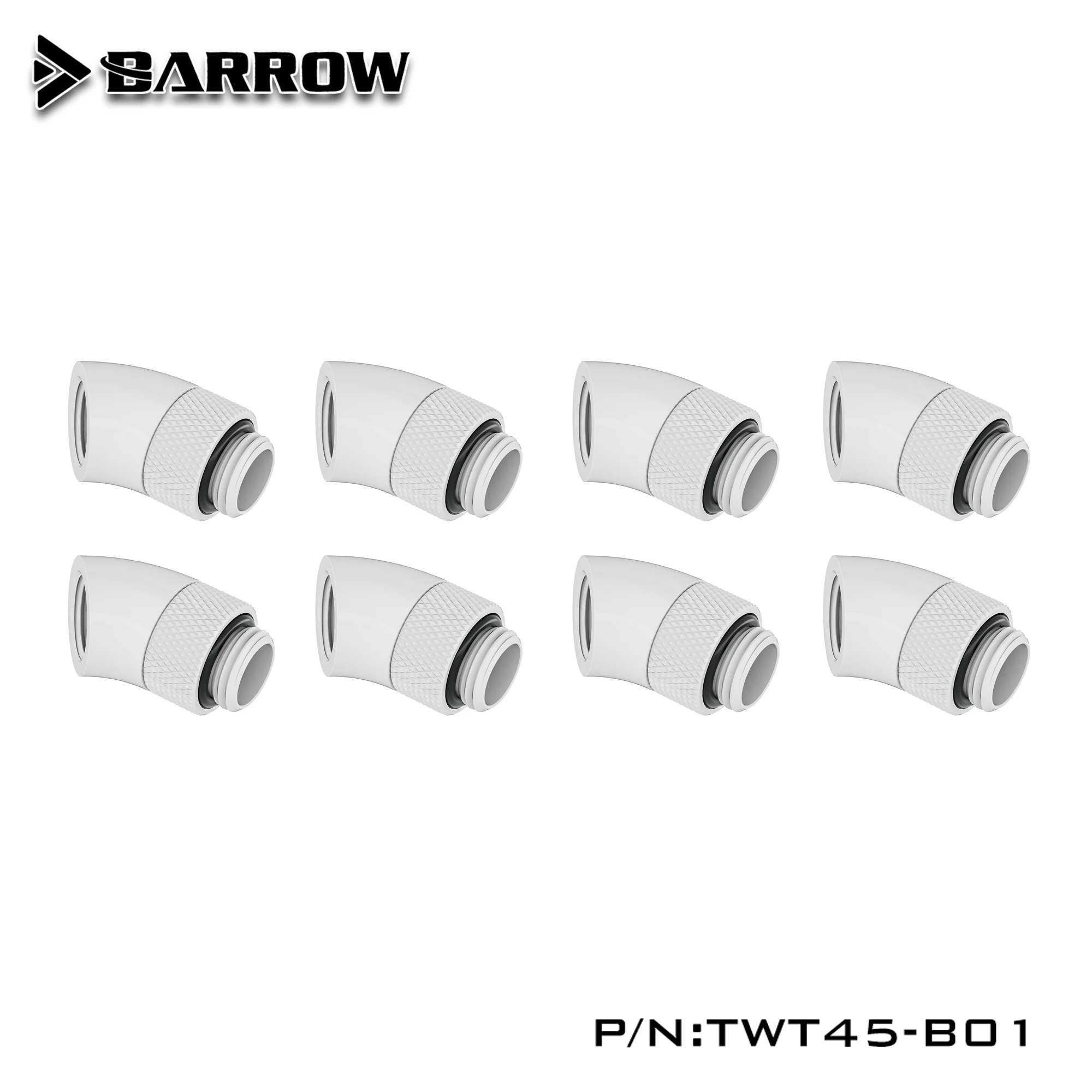 Barrow 8pcs 45 Degree Rotary Fittings G1/4