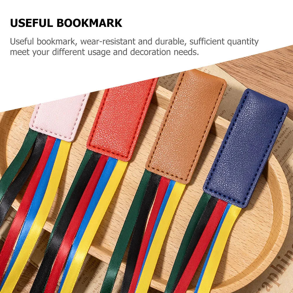 5 Pcs Bookmark Reading Ribbon Marks Five Colors Page Marker Markers Student