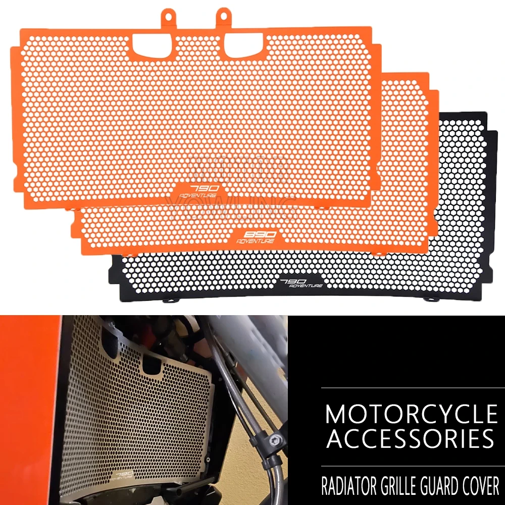 

For 790 890 ADV 790 890 ADVENTURE S R 2019 2020 2021 2022 2023 2024 Motorcycle Accessories Radiator Grille Guard Cover Protector