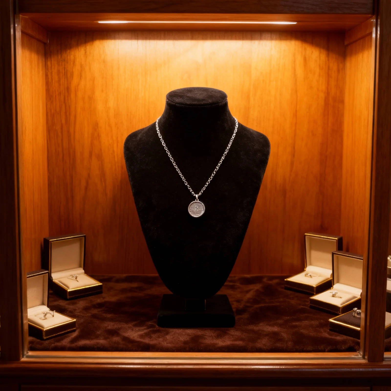 

Black 20cm Jewelry Bust Stand Necklace Display Holder for Chains Organizer Jewelry Storage Mannequin 1pc