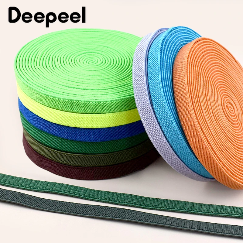 2-10Meters 10mm Colorful Elastic Bands for Elastics Shoelaces Sneakers Stretch Tape HairBand Rubber Band DIY Sewing Accessories