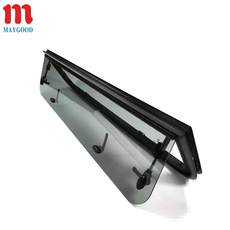 880MMx285MM CCC Certification Tempered Glass Push Window Awning Style Mosquito Net Car Window for Camper Trailer