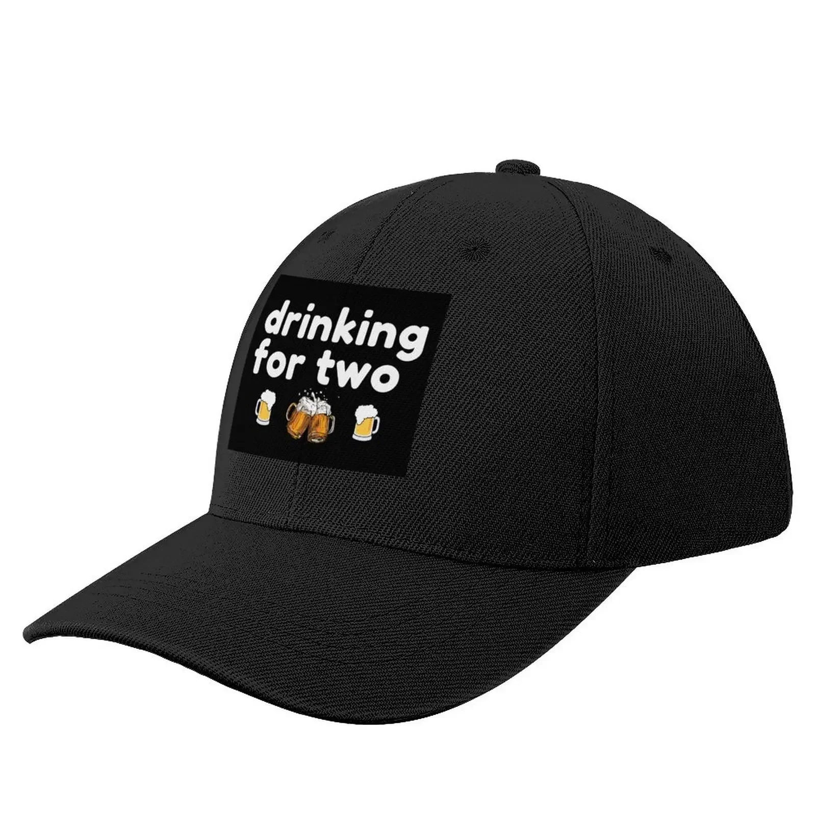 Drinking For Two Funny Classical T shirt Black on White Baseball Cap Snap Back Hat Uv Protection Solar Hat Women Men's