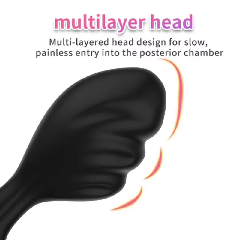 Silicone Curved Butt Plug Purple/Black Flared Base Anal Plug P-Spot G-Spot Stimulator Prostate Massager for Men And Women - view 5