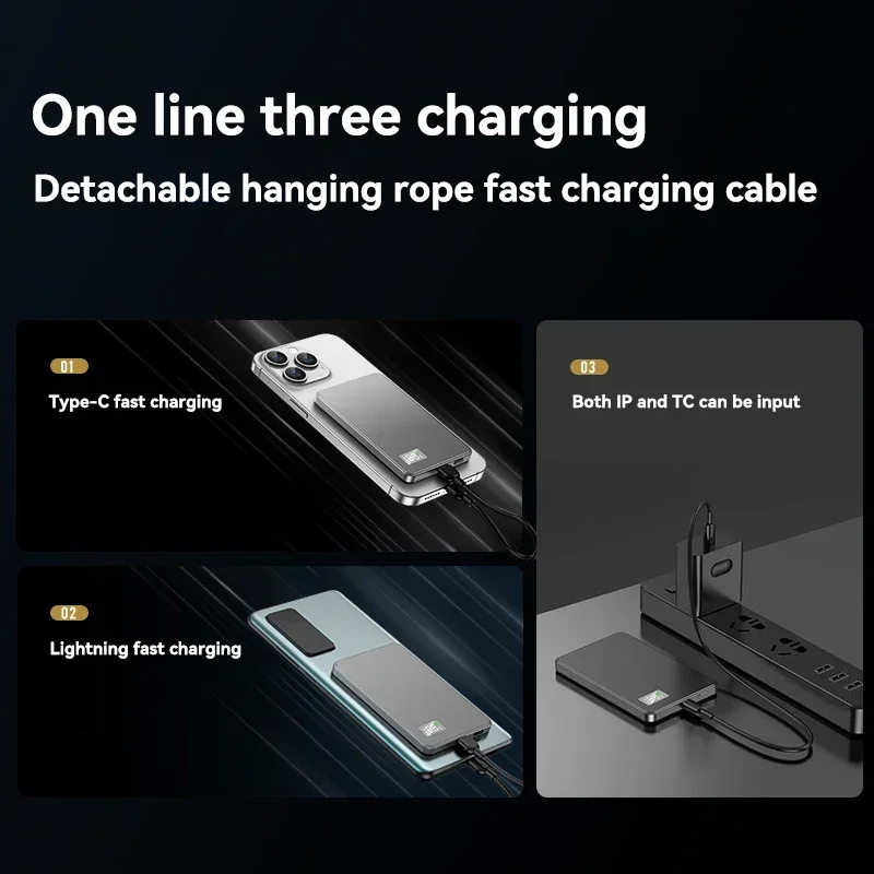 ROMOSS 3 IN 1 Power Bank For MagSafe 50000mAh Slim Magnetic Wireless Power Bank 22.5W External Battery For iPhone Samsung - view 4