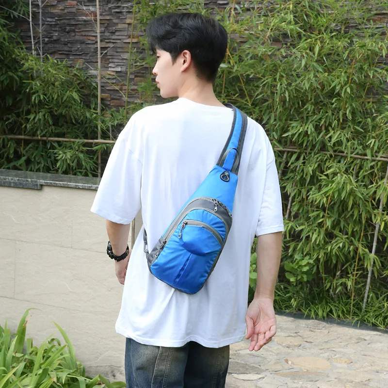 Hikingdaypack กระเป๋าสะพายไหล่เดี่ยวกระเป๋าคาดหน้าอก Crossbody กระเป๋ากีฬากระเป๋าสะพายหลังกันน้ำกลางแจ้ง