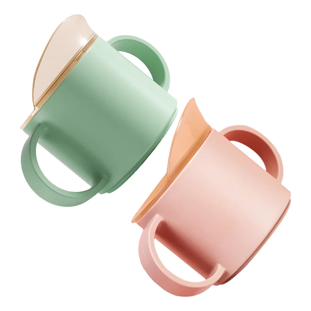 2pcs Silicone Anti-Spill Toddler Training Cups for Independent Drinking – BPA-Free Sippy Cups