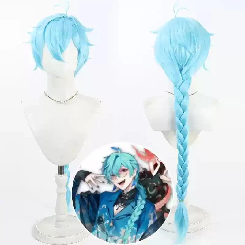 Fragaria Memories Hangyon Cosplay Wig 90CM Long Blue Heat Resistant Synthetic Hair Halloween Carnival