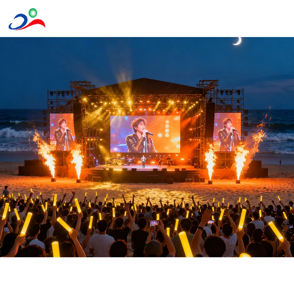 Hot Sell Low Price 4mm 960*960mm Out Door Film Screen ,sport Competition ,concert Led Display