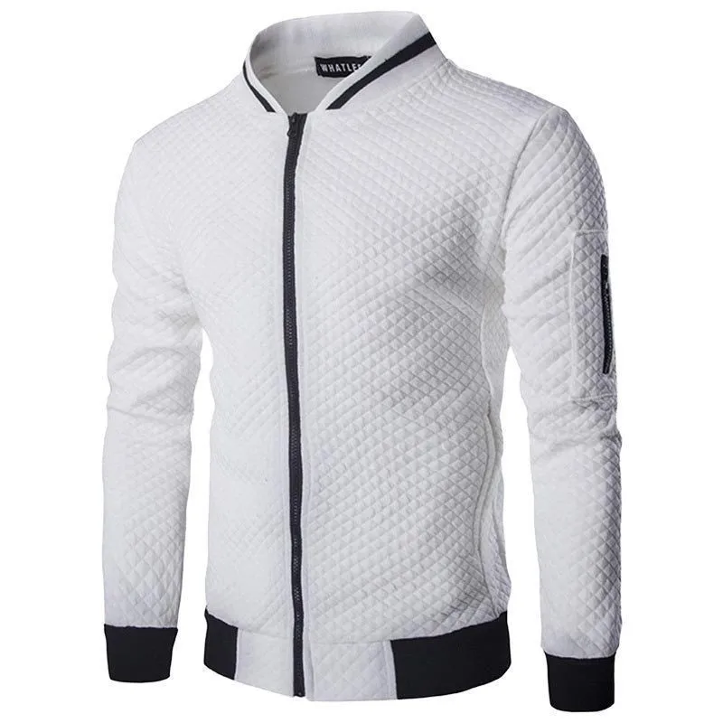 Cross border 2025 new plaid hoodie cardigan, sports and leisure fashionable jacket zipper sweater, sports and leisure fashionabl