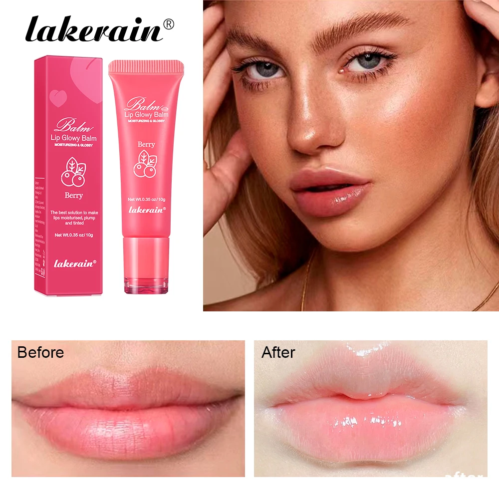 Waterproof Jelly Lips Gloss Transparent Moisturizing Repairy Reduce Lips Fine Line Lip Blam Gel Hydrating Plump Lip Oil 10g