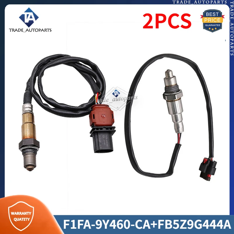 Set Of 2 Oxygen O2 Sensor F1FA-9Y460-CA FB5Z9G444A For 2016 2017 2018 2019 Ford Explorer 2.3L Upstream & Downstream FB5Z9G444C