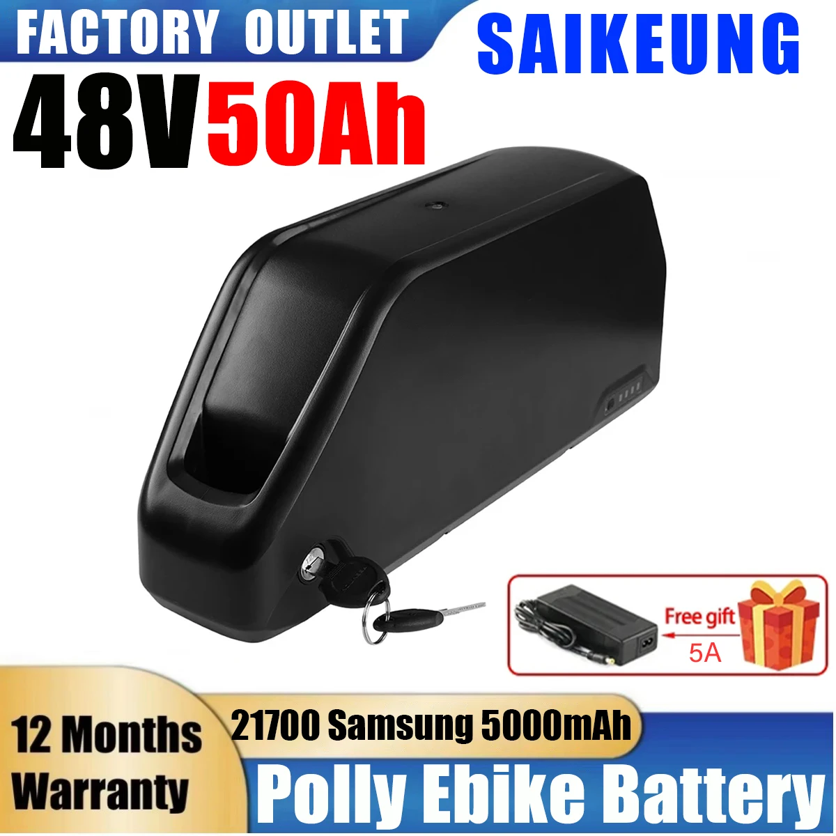 

Polly dp7 Bafang-Lithium Battery for Electric Bike, EBike Battery, Hailong, 48V, 52V, 72V, 20, 30, 40, 50, 60Ah, 500W, 300-3000W