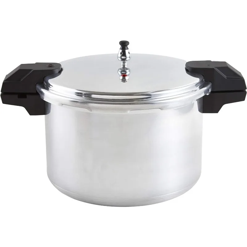 Polished Aluminum Pressure Cooker / Canner Cookware, 22/16-Quart, Silver