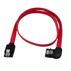 Right Angle 90 degree SATA 3.0 Serial Hard Drive Data Cable Double Channel Straight Head &  Elbow with  Shrapnel 50cm