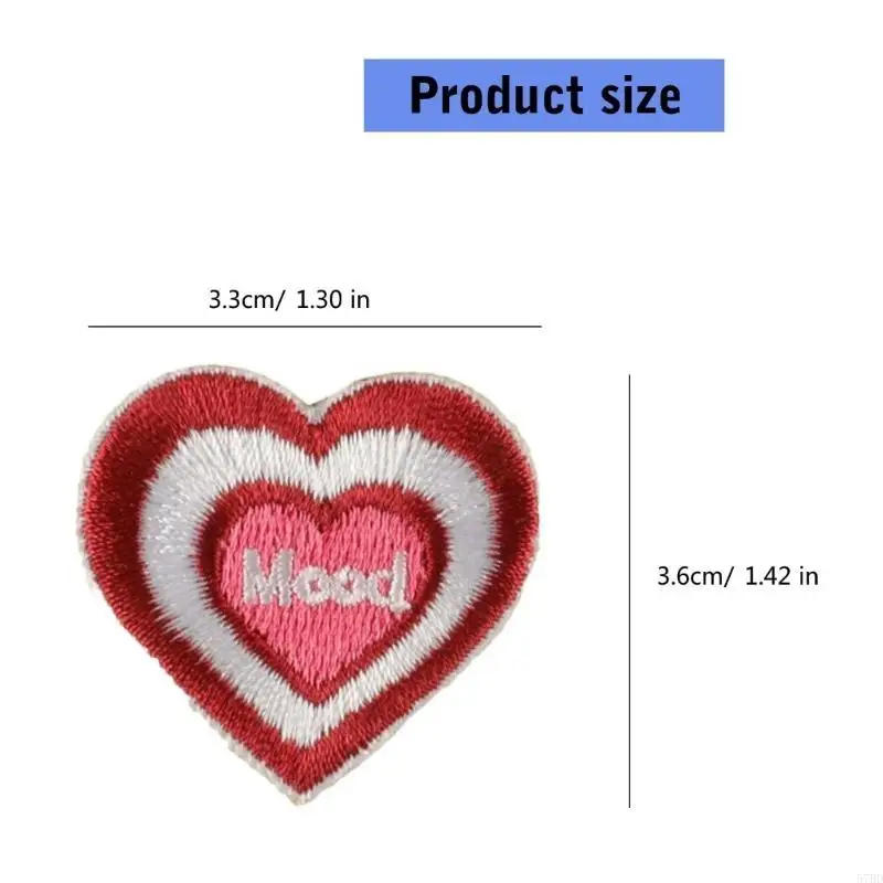 

16lots Embroidered Heart Patches Creative Clothing Fashionable Apparels for Customizing Clothes and Hats 57BD