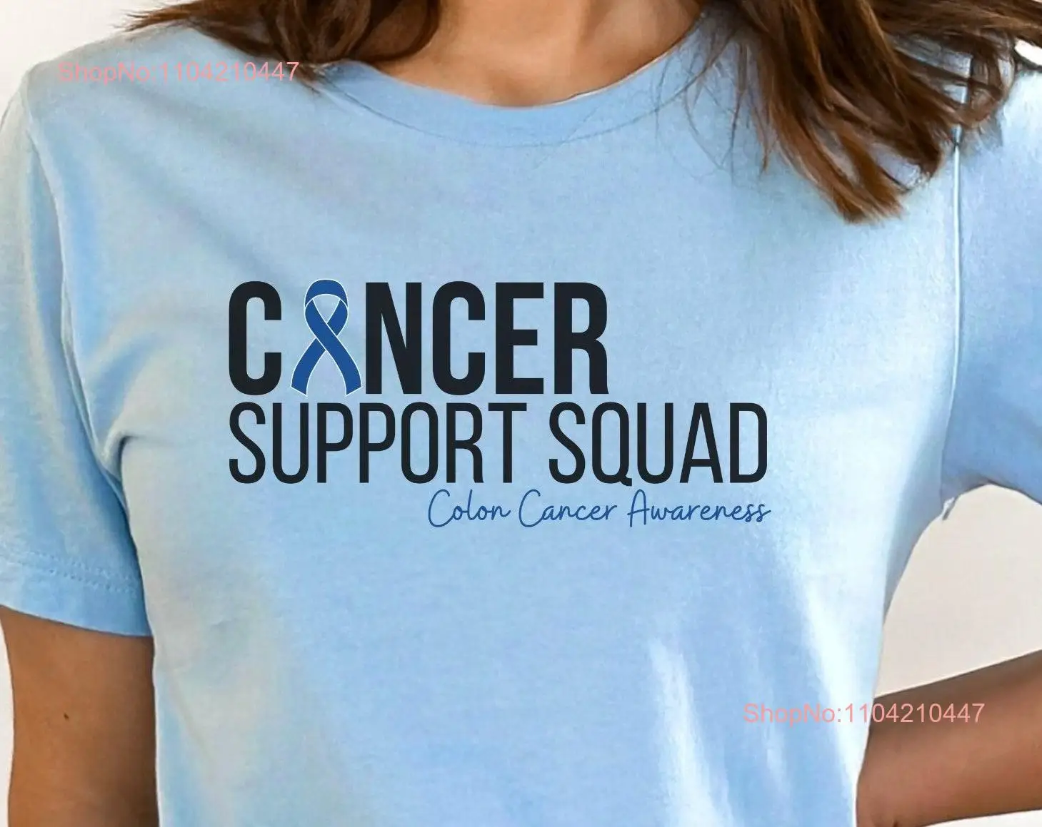 Colon Cancer Support Squad T Shirt Team Awareness Color for Supporter long or short sleeves