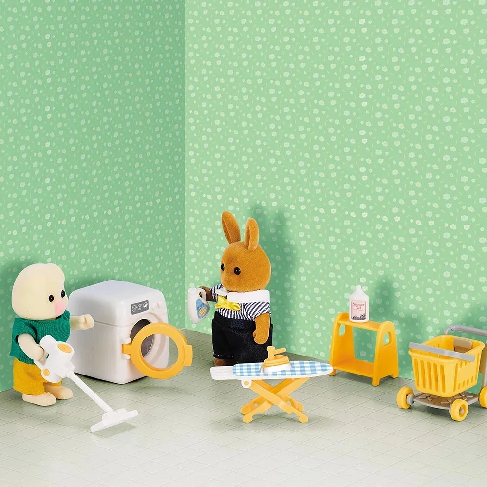 Puppenhausmöbel Waldfamilie Puppenzubehör Miniaturen Waschmaschine Geschenke Wäschemodell Babyspielzeug