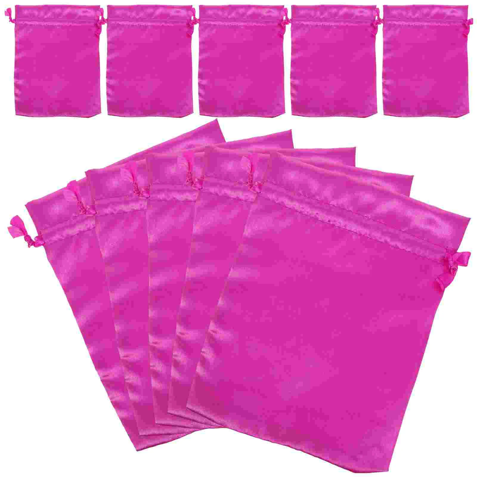 10 Pcs Storage Bag Hair Extensions Wigs Bags Dust Pouch Vacuum Satin for Multiple Packing Travel