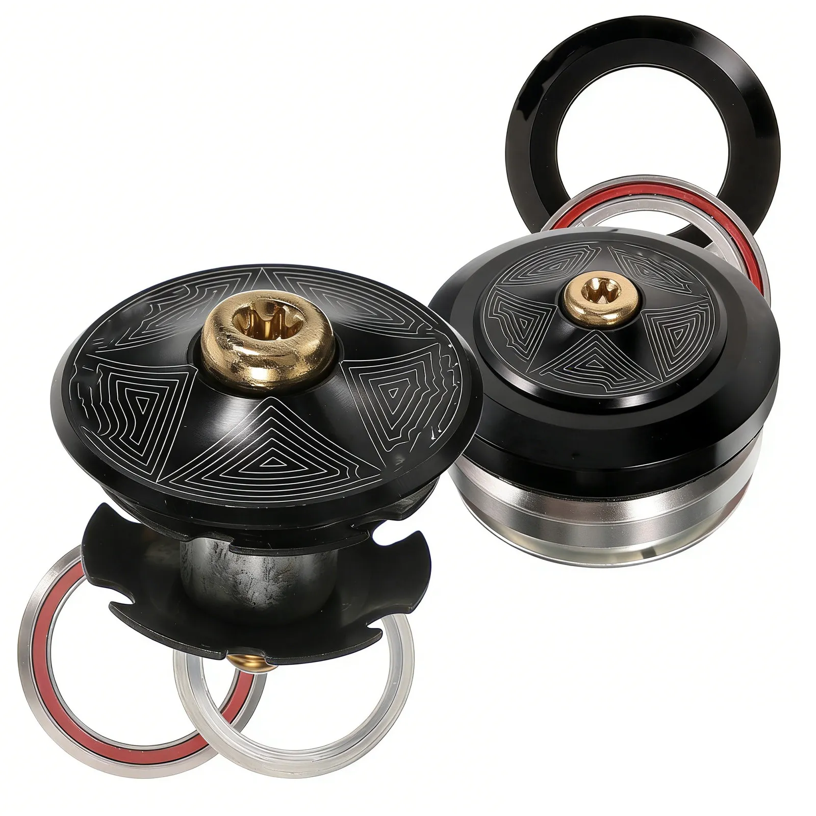 

1Set Bike Stem Headset Bearing Replacement for Bicycle Front Fork Tapered Stack Headset Heavy-Duty Stable Professional Bike