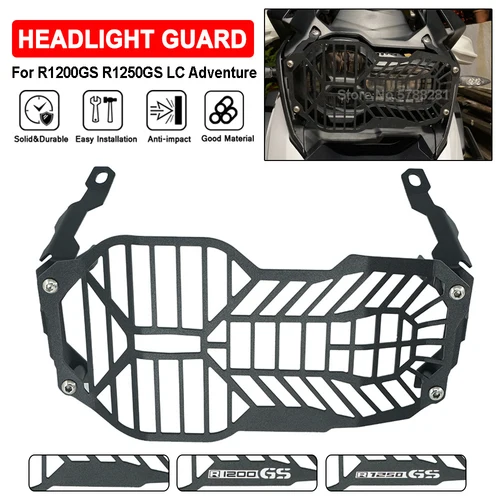 Imagen 2 del producto Para BMW R1200GS R1250GS R1200 Adv LC R1250 GS1250 2014-2023 Protector de faros de motocicleta accesorios de cubierta de parrilla