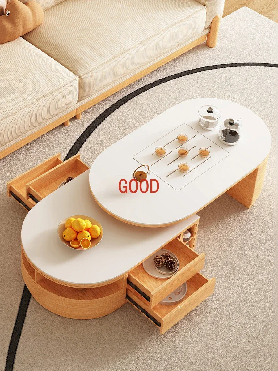 

Журнальный столик Kung Fu с выдвижной каменной плитой, комбинация шкафов для телевизора