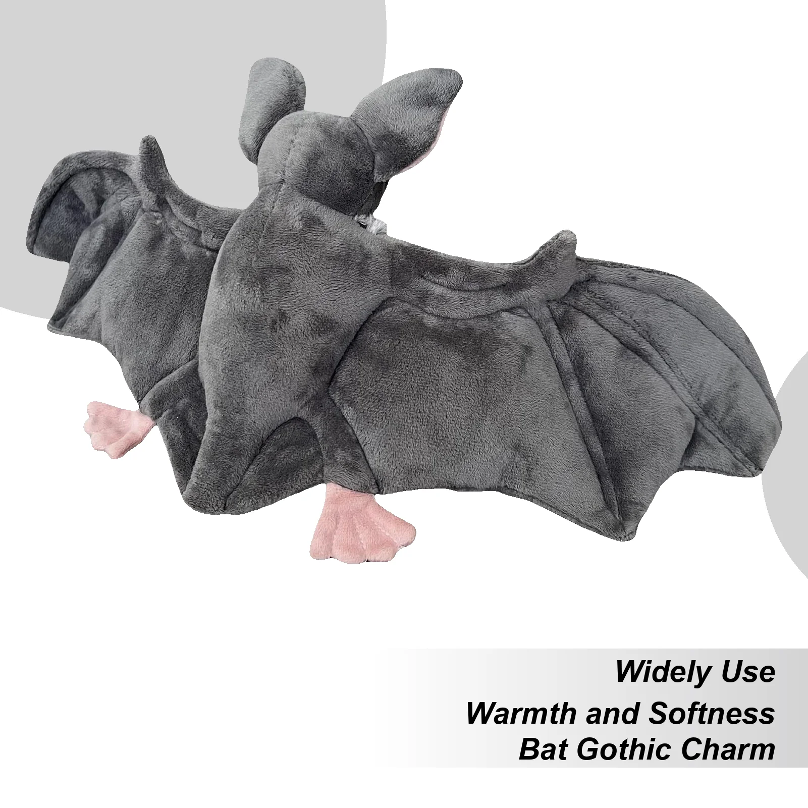 

Gothic Bat Plush Toy Soft Scary Bat Stuffed Animal for Halloween Decor Birthday Gift for Kids Adult Collector Unique Plushie