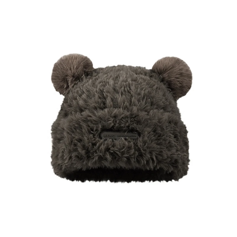 Bear Hat for Winter Furry Ears Beanie Plush Bear Superrr Soft Plush Dropshipping