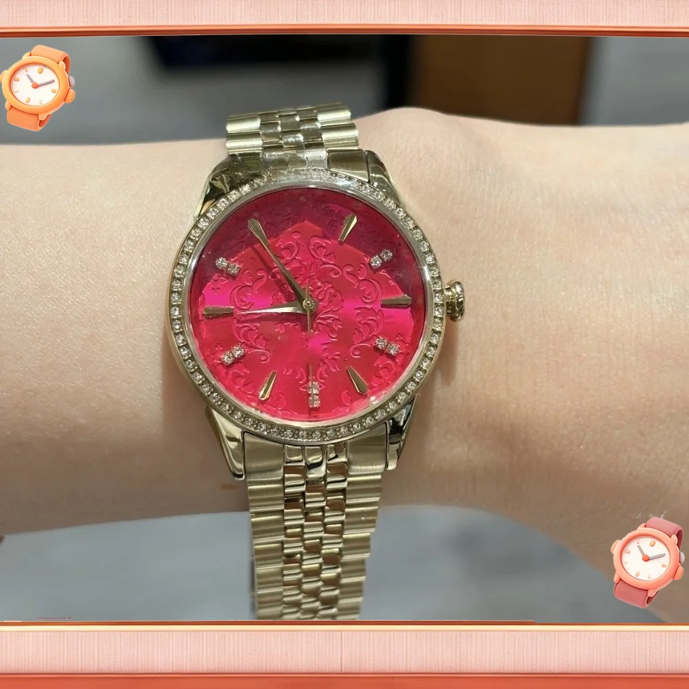 

New Snowflake Relief Fashion Watch Women's Exquisite Women's Watch Quartz Watch 2026
