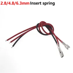 Conector de Terminal de crimpado de pala hembra con cable rojo y negro para interruptor basculante, 40 piezas, 2,8mm/4,8mm/6,3mm, 2,8/4,8/6,3 CM, 20 pares