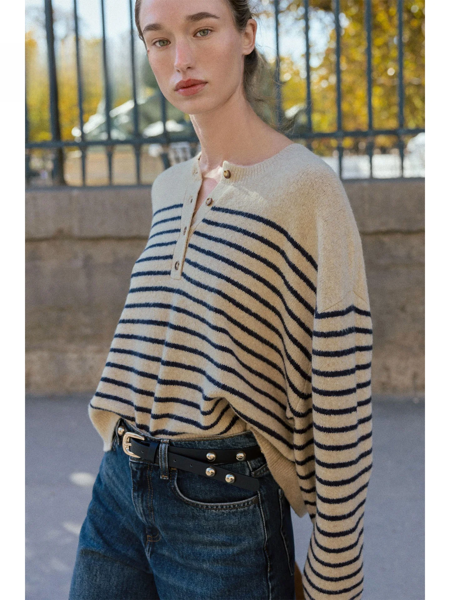 ZAPRHA 2025 Autumn New Gentle Faionable Retro Striped Knitwear Women's Lazy Sle Soft Long Sve round Ne Open Cardigan